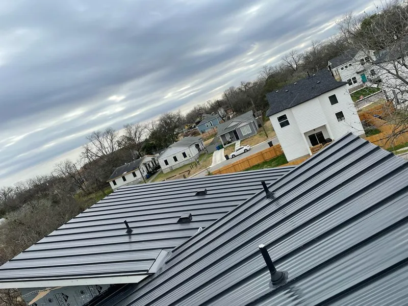 Standing seam metal roof panels with vents for Skylight Repair in Cave Springs